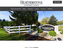 Tablet Screenshot of myheatherstoneapthome.com